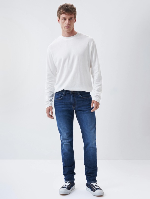 Salsa Jeans Tmavomodré pánske slim fit džínsy Salsa Jeans
