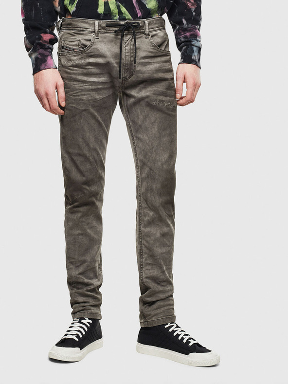 Diesel Šedé pánske slim fit džínsy Diesel Thommer