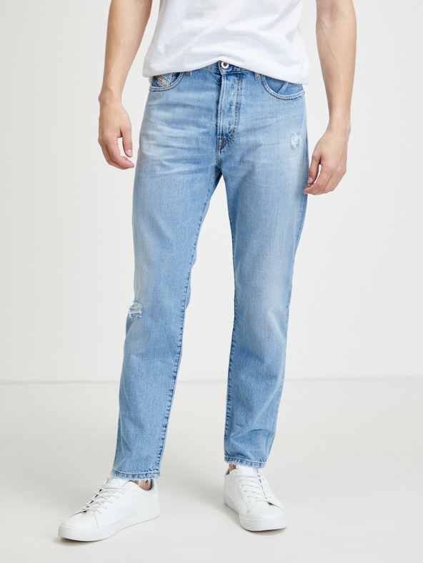 Diesel Svetlomodré pánske roztrhané skinny fit džínsy Diesel Mharky