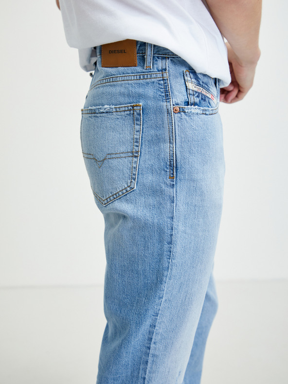 Diesel Svetlomodré pánske roztrhané skinny fit džínsy Diesel Mharky