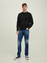 Jack & Jones Tmavomodré slim fit džínsy s vyšívaným efektom Jack & Jones Glenn