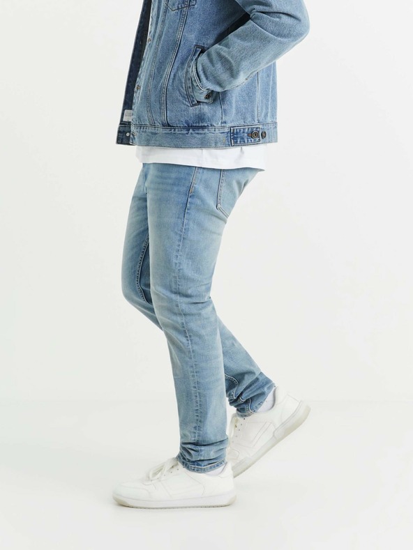 Celio Svetlomodré pánske slim fit džínsy Celio C25 Voslight25