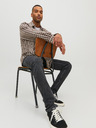 Jack & Jones Čierne pánske slim fit džínsy Jack & Jones Glenn