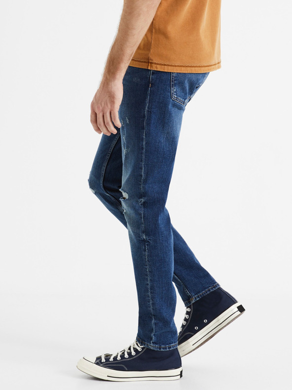 Celio Modré pánske slim fit džínsy Celio Dostroy2