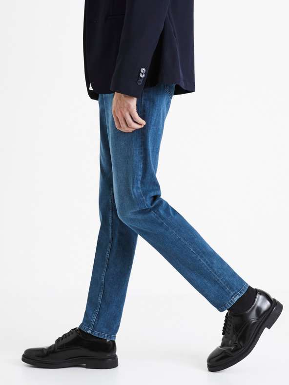 Celio Modré pánske slim fit džínsy Celio C25 Dosoft25