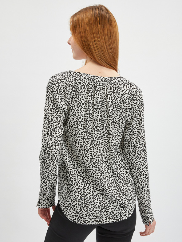 Orsay Čiernobiela dámska vzorovaná blúzka ORSAY