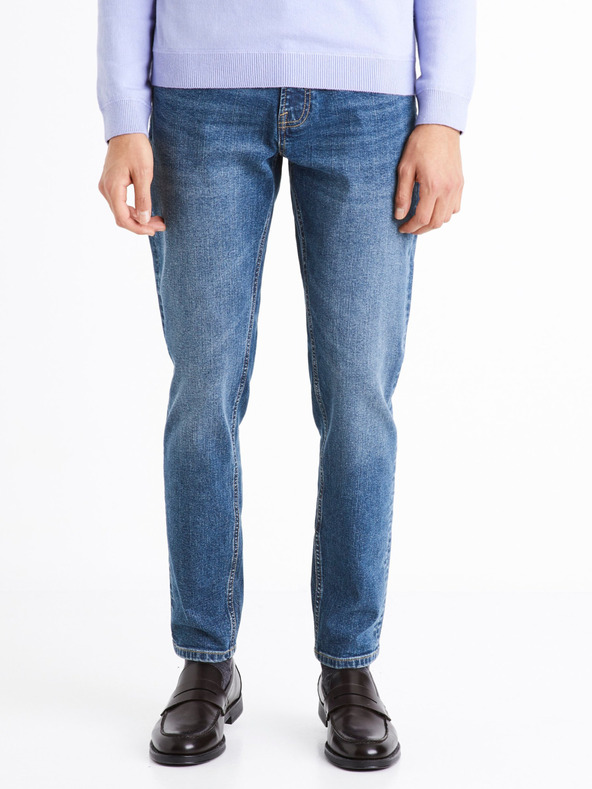 Celio Modré pánske slim fit džínsy Celio C25 Doslue25