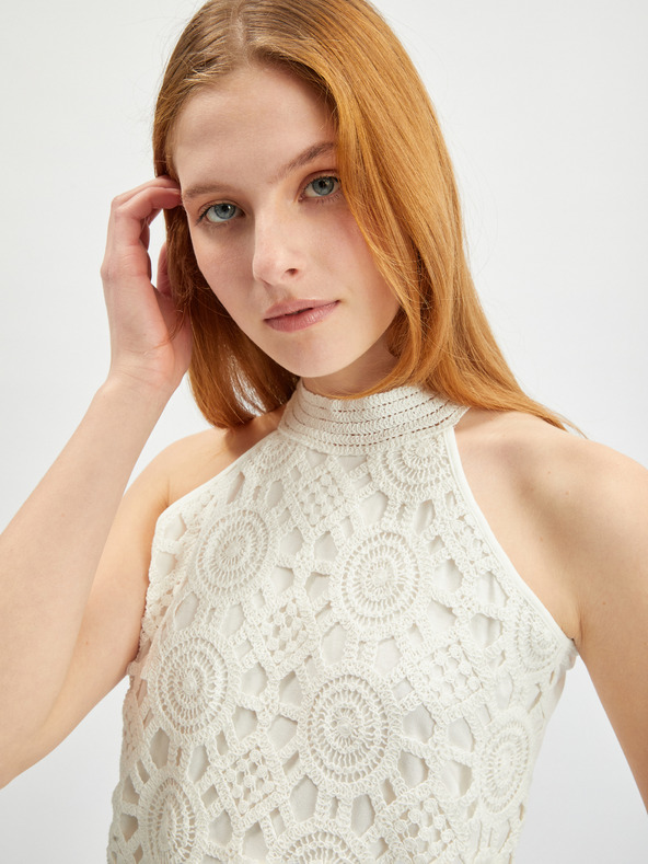 Orsay Krémová dámska čipkovaná blúzka ORSAY