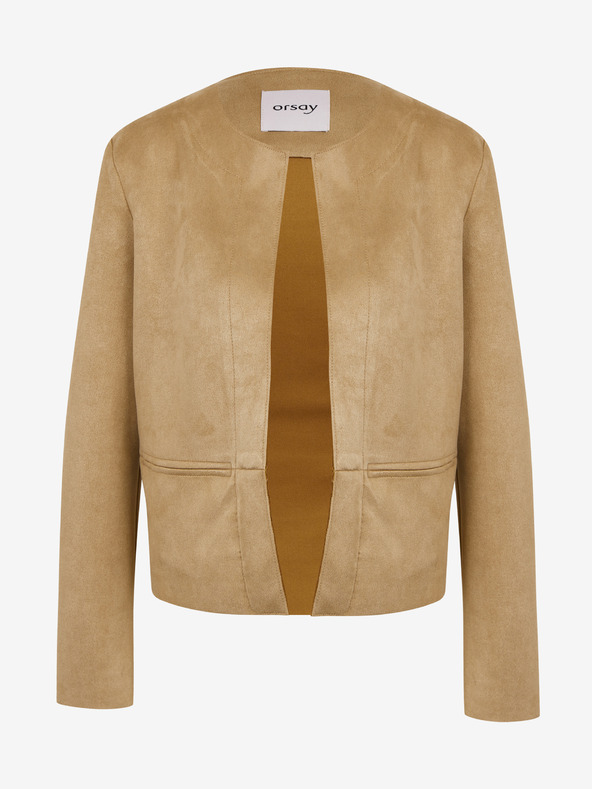 Orsay Svetlohnedé dámske semišové sako ORSAY