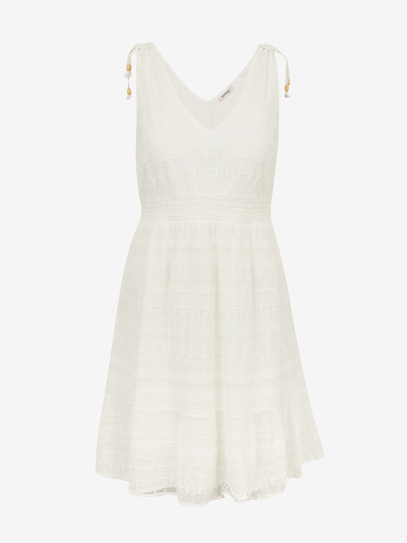 Orsay Krémové dámske čipkované šaty ORSAY