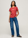 Pepe Jeans Červené dámske tričko Pepe Jeans
