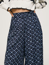 Pepe Jeans Tmavomodré dámske vzorované nohavice Culottes Pepe Jeans