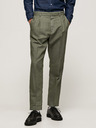 Pepe Jeans Pánske khaki spoločenské nohavice so zmesou ľanu Pepe Jeans