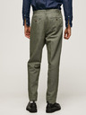Pepe Jeans Pánske khaki spoločenské nohavice so zmesou ľanu Pepe Jeans