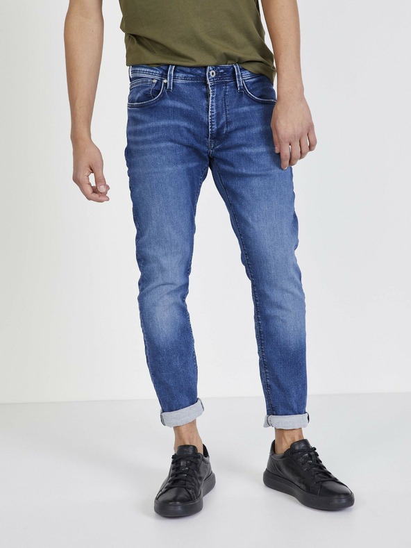 Pepe Jeans Tmavomodré pánske džínsy rovného strihu Pepe Jeans Stanley