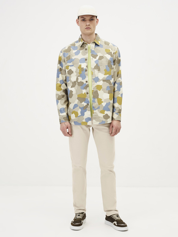 Celio Krémové džínsy rovného strihu Celio Jopry