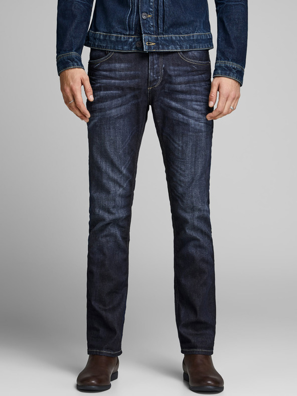 Jack & Jones Tmavomodré pánske džínsy Jack & Jones Clark Original
