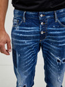 DSQUARED2 Modré pánske džínsy rovného strihu DSQUARED2