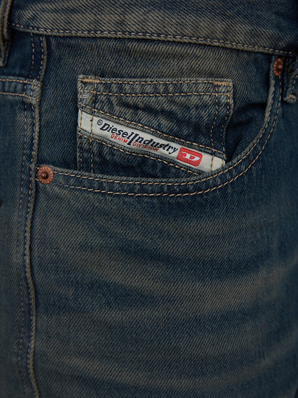 Diesel Tmavomodré pánske džínsy rovného strihu Diesel Macs