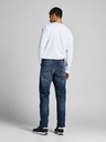 Jack & Jones Tmavomodré pánske džínsy rovného strihu Jack & Jones Mike