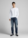 Jack & Jones Tmavomodré pánske džínsy rovného strihu Jack & Jones Mike