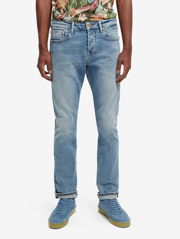 Scotch & Soda Modré pánske džínsy Scotch & Soda