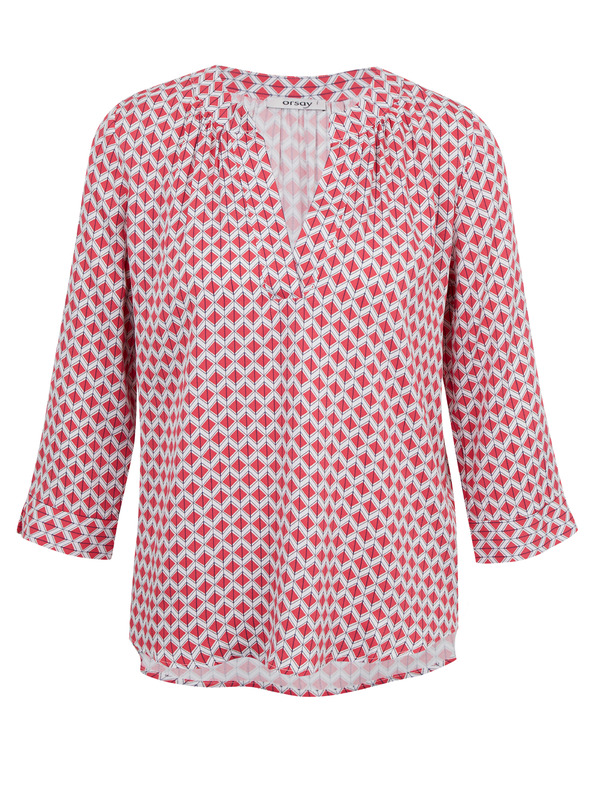 Orsay Bielo-ružová dámska vzorovaná blúzka ORSAY