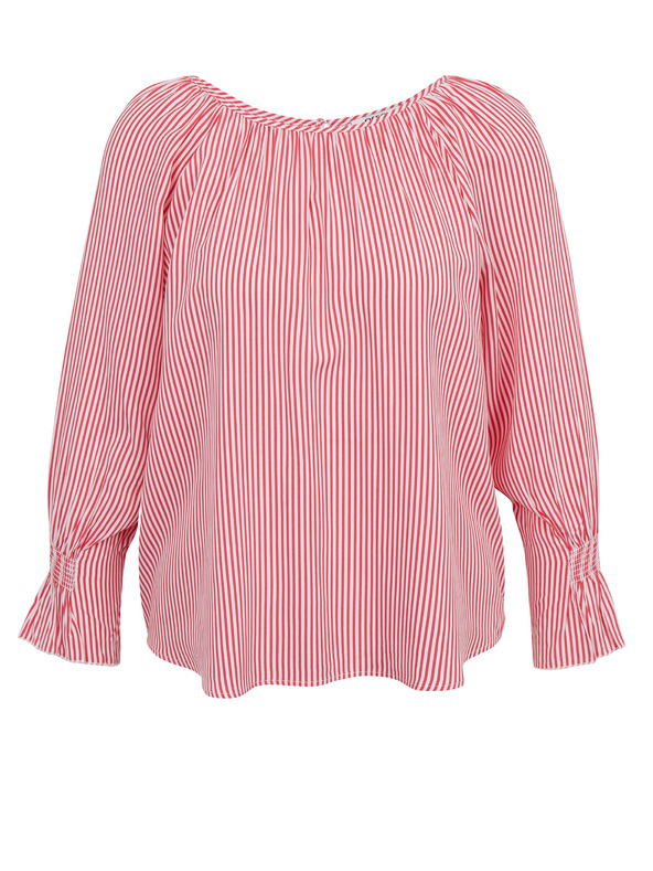 Orsay Tmavoružová dámska pruhovaná blúzka ORSAY