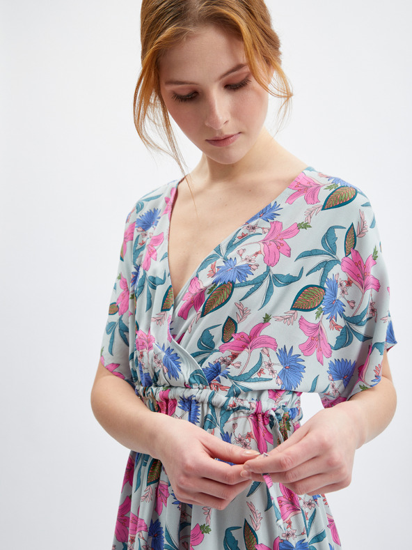 Orsay Svetlomodré kvetinové šaty ORSAY