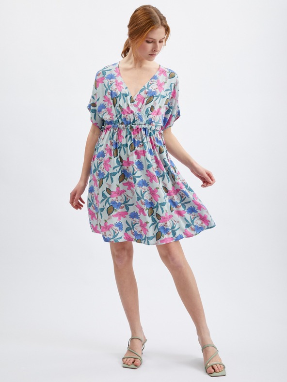 Orsay Svetlomodré kvetinové šaty ORSAY