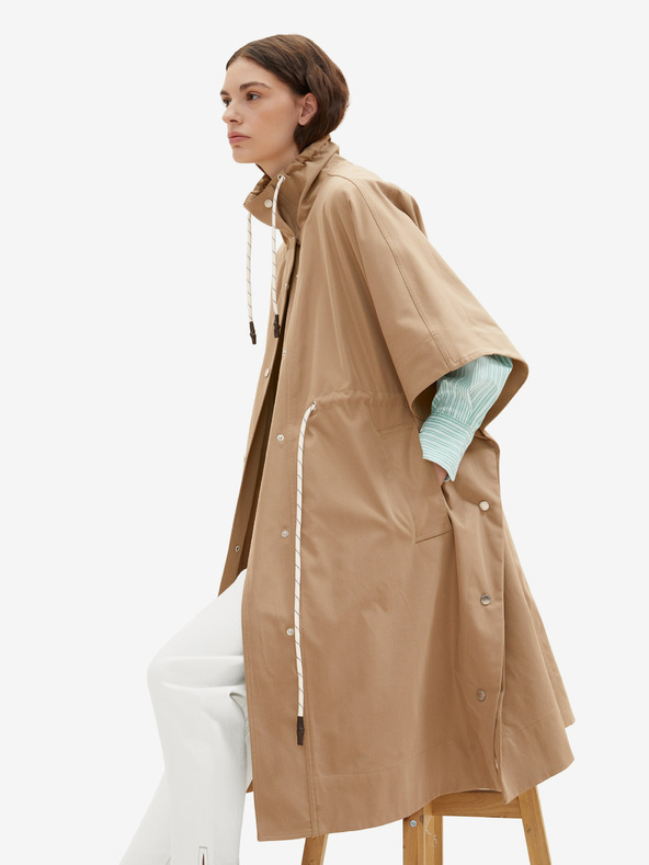 Tom Tailor Hnedý dámsky ľahký kabát Tom Tailor