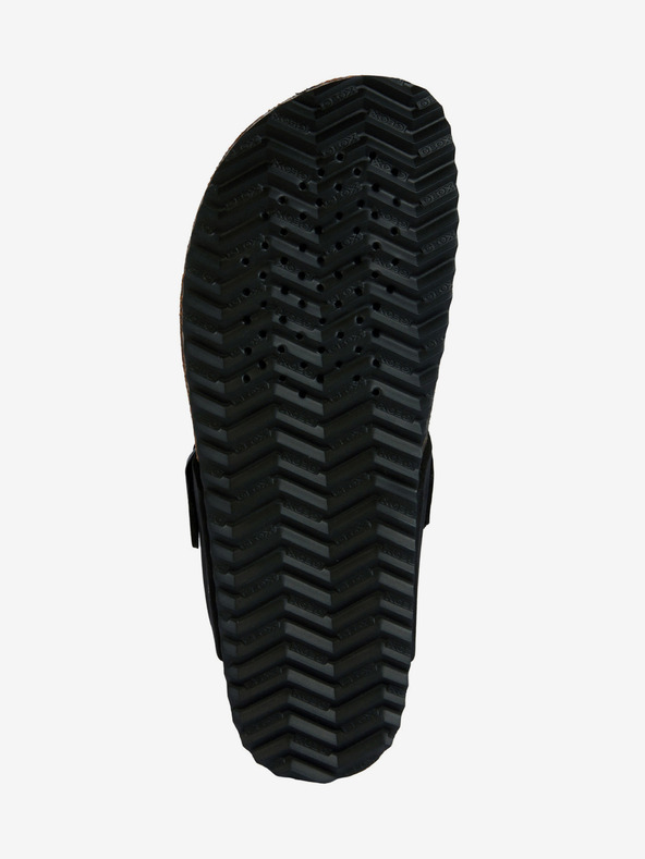 Geox Čierne dámske kožené žabky Geox