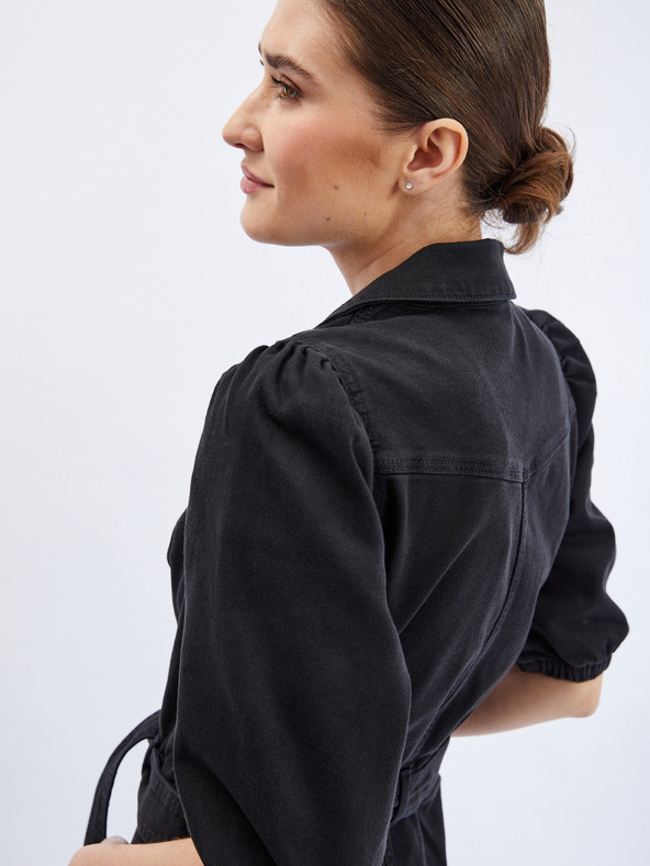 Orsay Čierny dámsky džínsový overal ORSAY