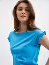 Orsay Modrá dámska košeľa s volánom ORSAY