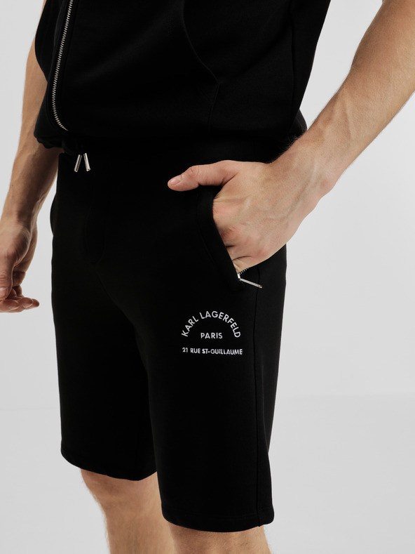 Karl Lagerfeld Čierne pánske tepláky KARL LAGERFELD