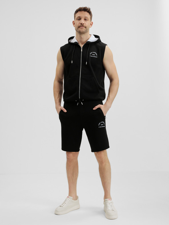 Karl Lagerfeld Čierne pánske tepláky KARL LAGERFELD