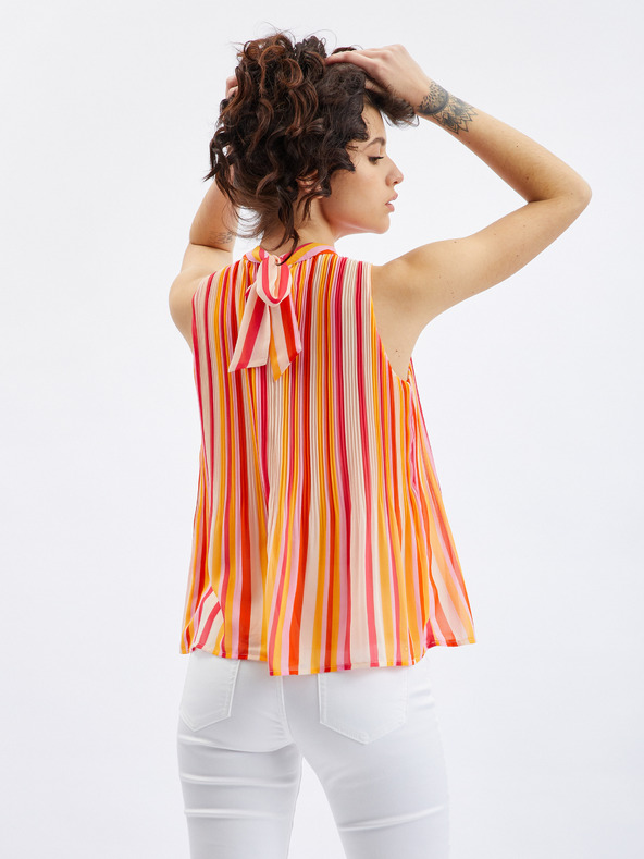 Orsay Ružovo-oranžová dámska pruhovaná blúzka ORSAY