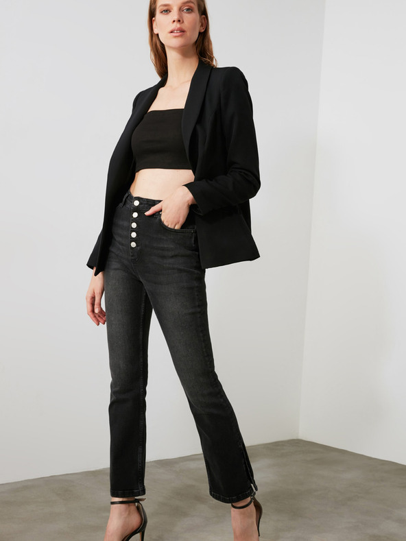 Trendyol Čierne džínsy bootcut Trendyol