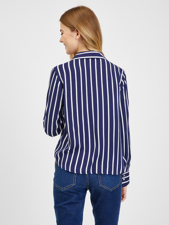 Orsay Bielo-modrá dámska pruhovaná blúzka ORSAY