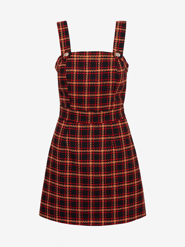 Orsay Červeno-čierne dámske kockované šaty ORSAY