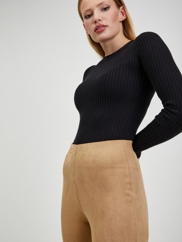 Orsay Svetlohnedé semišové dámske nohavice ORSAY