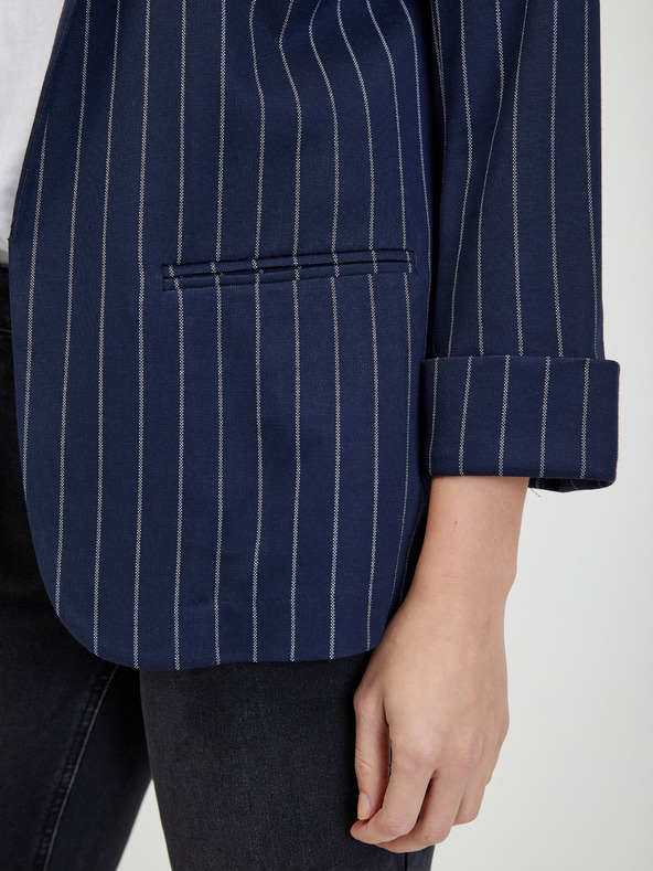 Orsay Tmavomodré dámske pruhované sako ORSAY