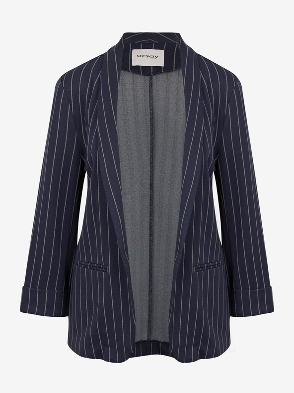Orsay Tmavomodré dámske pruhované sako ORSAY