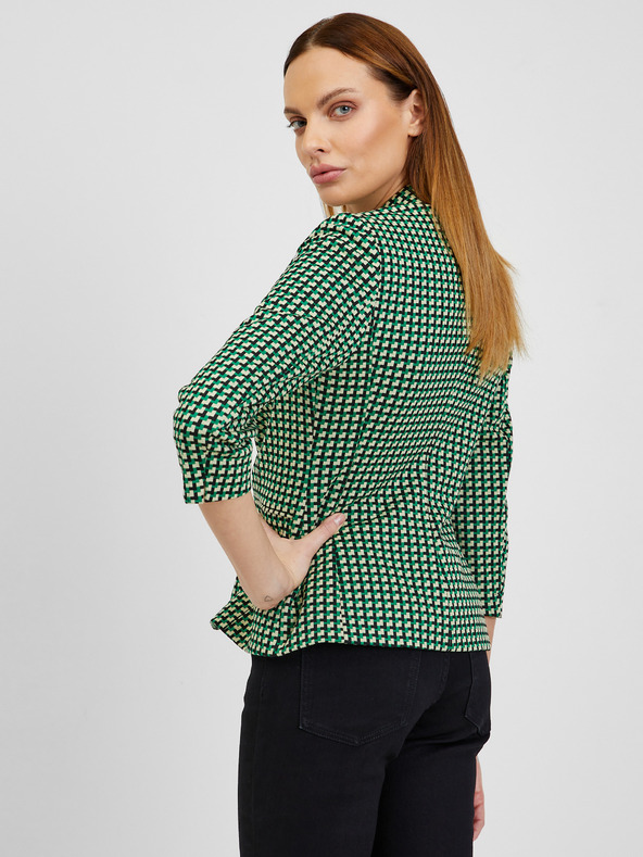 Orsay Bielo-zelené dámske kockované sako ORSAY