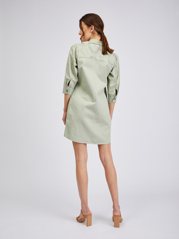 Orsay Svetlozelené dámske džínsové šaty ORSAY