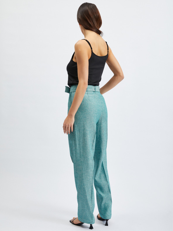 Orsay Tyrkysové dámske nohavice ORSAY