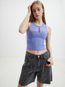 Noisy May Svetlofialové crop top tielko Noisy May Frey