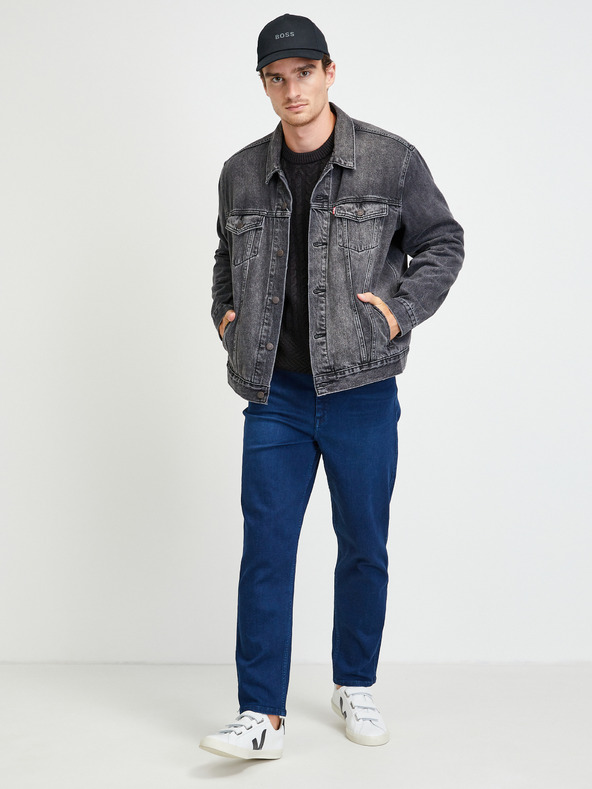 Lee Tmavomodré pánske džínsy rovného strihu Lee Stella