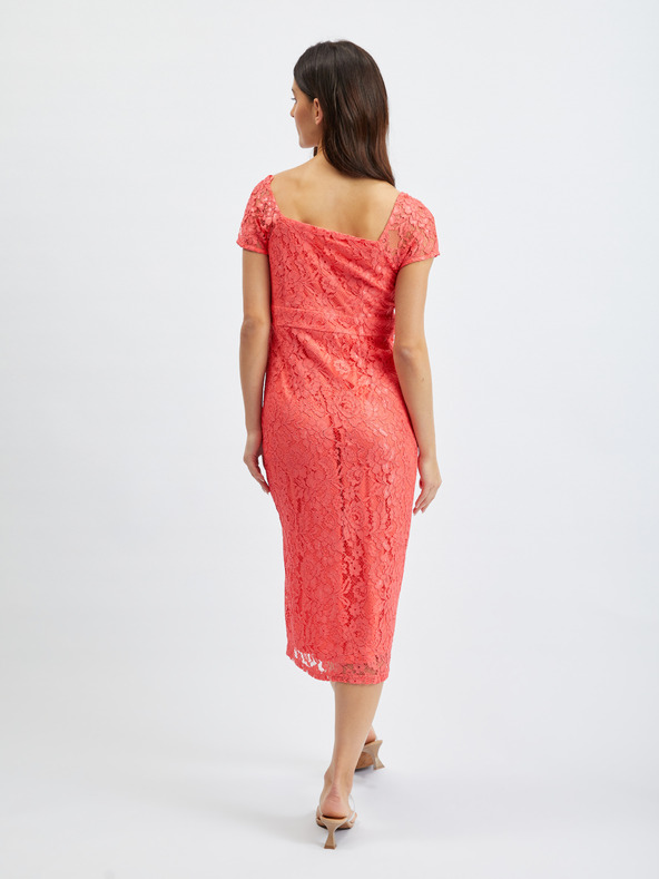 Orsay Ružové dámske čipkované šaty ORSAY
