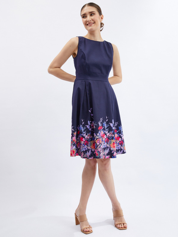 Orsay Tmavomodré dámske kvetinové šaty ORSAY